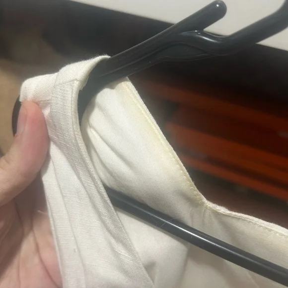 Gal Meets Glam White Linen Jumpsuit with Wide-Leg Fit - Picture 10 of 11